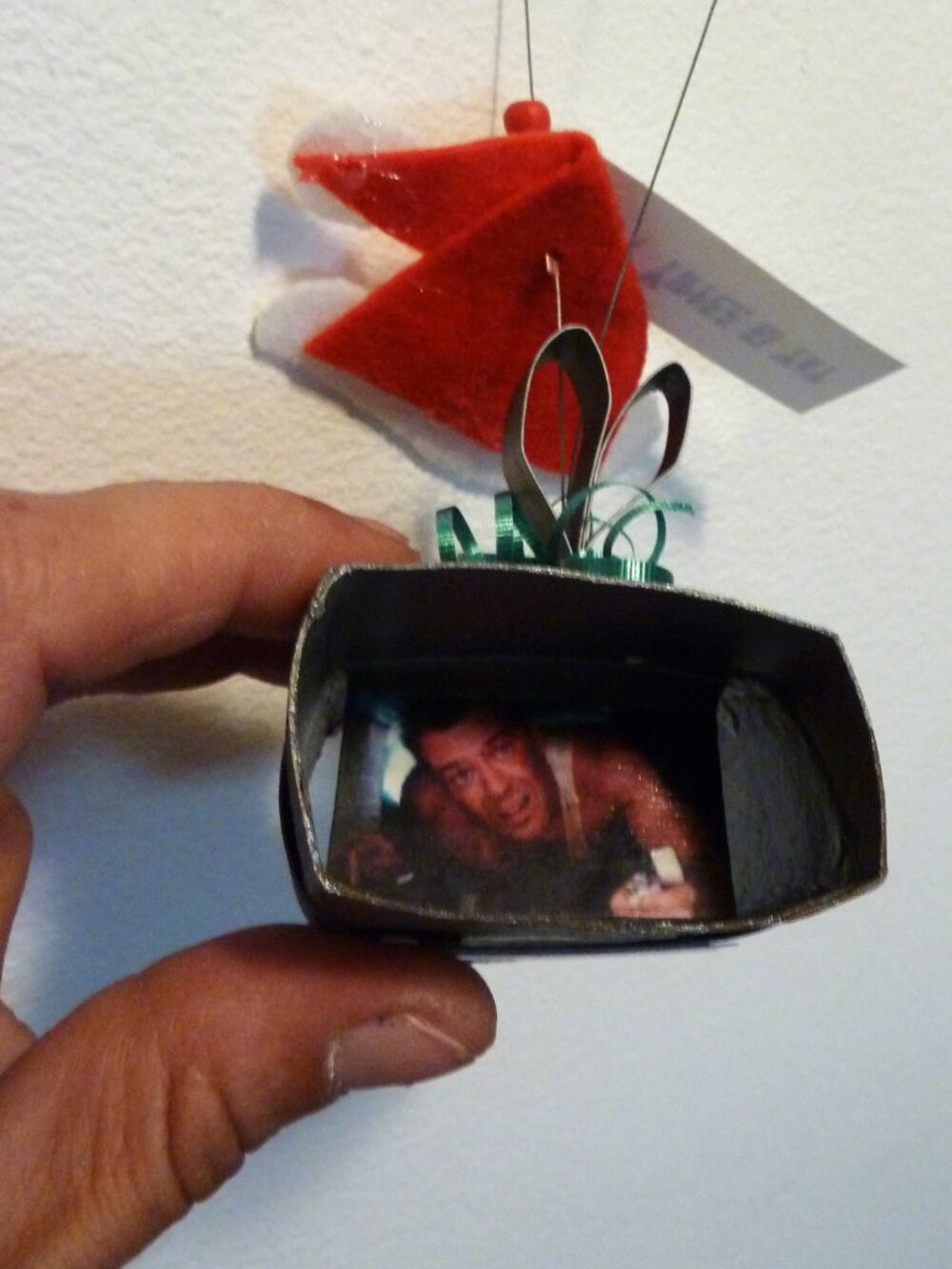 Set of two handmade Christmas decoration with John McLane